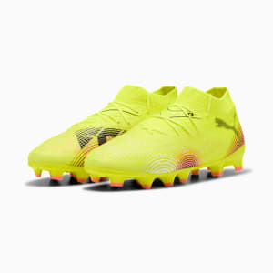 Chaussures de soccer à crampons pour terrain ferme/terrain artificiel FUTURE 8 PRO Enfant et adolescent, Yellow Alert-PUMA Black-Sun Struck, extralarge